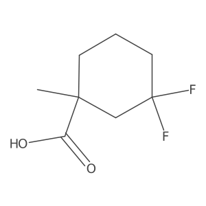 3,3-Difluoro-1-methylcyclohexane-1-carboxylic acid结构式