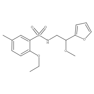 2-ethoxy-N-(2-(furan-2-yl)-2-methoxyethyl)-5-methylbenzenesulfonamide结构式