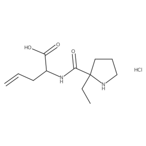 2-[(2-Ethylpyrrolidin-2-yl)formamido]pent-4-enoic acid hydrochloride Structure