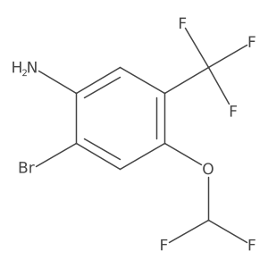 2-Bromo-4-difluoromethoxy-5-(trifluoromethyl)aniline结构式