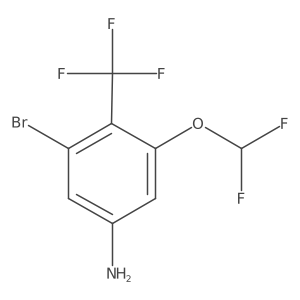3-Bromo-5-difluoromethoxy-4-(trifluoromethyl)aniline Structure