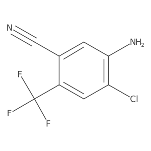 5-Amino-4-chloro-2-(trifluoromethyl)benzonitrile Structure
