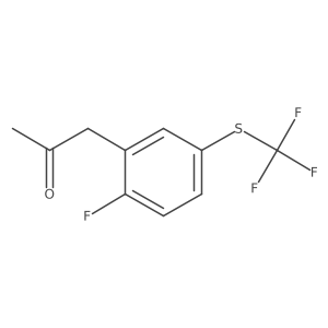 1-(2-Fluoro-5-(trifluoromethylthio)phenyl)propan-2-one结构式