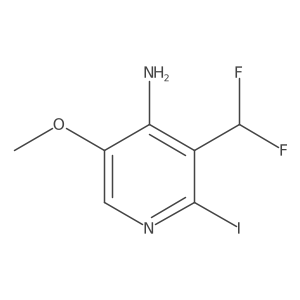 3-(Difluoromethyl)-2-iodo-5-methoxypyridin-4-amine Structure