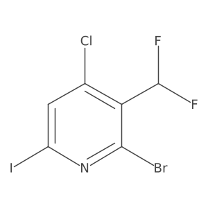 2-Bromo-4-chloro-3-(difluoromethyl)-6-iodopyridine结构式