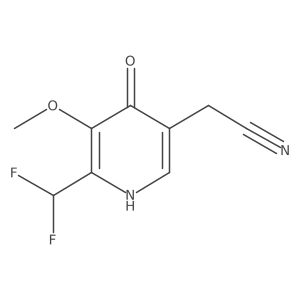 2-(Difluoromethyl)-4-hydroxy-3-methoxypyridine-5-acetonitrile Structure