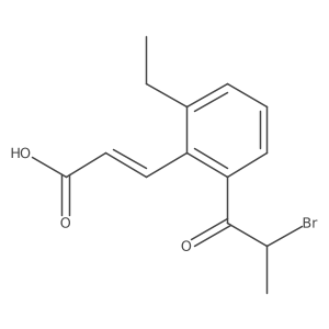 2-(2-Bromopropanoyl)-6-ethylcinnamic acid结构式