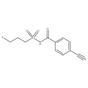 6-cyano-N-(3-fluoropropanesulfonyl)pyridine-3-carboxamide结构式