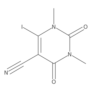 6-Iodo-1,3-dimethyl-2,4-dioxo-1,2,3,4-tetrahydropyrimidine-5-carbonitrile Structure