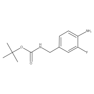 tert-butyl N-[(4-amino-3-fluorophenyl)methyl]carbamate结构式