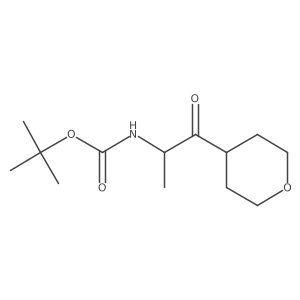 tert-butyl N-[1-(oxan-4-yl)-1-oxopropan-2-yl]carbamate Structure