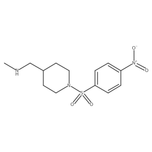 Methyl({[1-(4-nitrobenzenesulfonyl)piperidin-4-yl]methyl})amine结构式