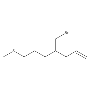 4-(Bromomethyl)-7-(methylsulfanyl)hept-1-ene结构式