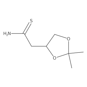(4S)-2,2-Dimethyl-1,3-dioxolane-4-ethanethioamide结构式