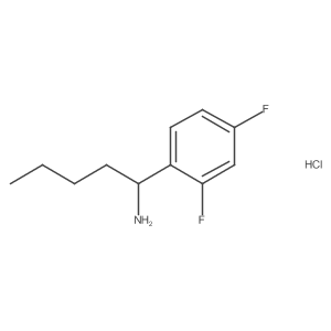 1-(2,4-Difluorophenyl)pentan-1-amine hydrochloride结构式