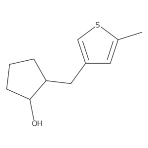 2-[(5-Methylthiophen-3-yl)methyl]cyclopentan-1-ol结构式