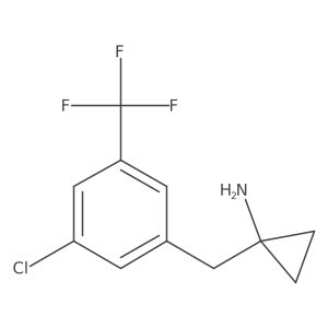 1-{[3-Chloro-5-(trifluoromethyl)phenyl]methyl}cyclopropan-1-amine Structure