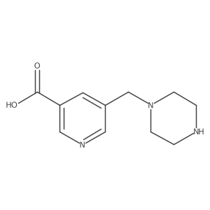 5-[(Piperazin-1-yl)methyl]pyridine-3-carboxylic acid Structure