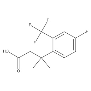 3-[4-Fluoro-2-(trifluoromethyl)phenyl]-3-methylbutanoic acid Structure