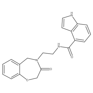 N-(2-(3-oxo-2,3-dihydrobenzo[f][1,4]oxazepin-4(5H)-yl)ethyl)-1H-indole-4-carboxamide结构式