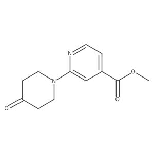 Methyl 2-(4-oxopiperidin-1-YL)isonicotinate结构式
