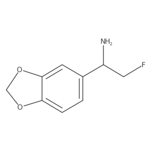 (1R)-1-(1,3-dioxaindan-5-yl)-2-fluoroethan-1-amine结构式