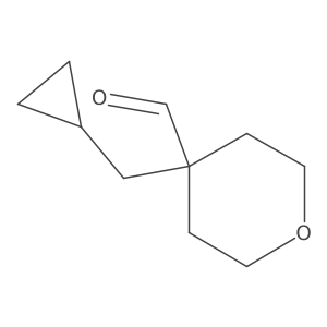 4-(Cyclopropylmethyl)oxane-4-carbaldehyde结构式