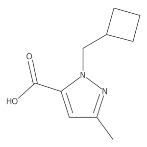 1-(Cyclobutylmethyl)-3-methyl-1H-pyrazole-5-carboxylic acid结构式