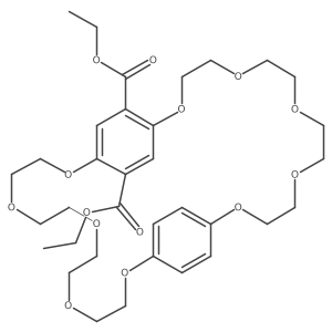 1,4,7,10,13,20,23,26,29,32-Decaoxa-15,18-diethoxycarbonyl[13,13]paracyclophane结构式