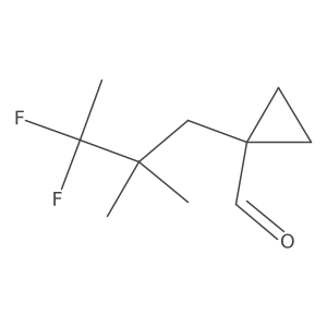 1-(3,3-Difluoro-2,2-dimethylbutyl)cyclopropane-1-carbaldehyde结构式