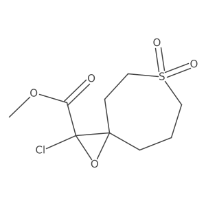 Methyl 2-chloro-6,6-dioxo-1-oxa-6lambda6-thiaspiro[2.6]nonane-2-carboxylate结构式
