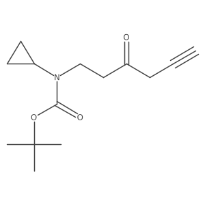 tert-butyl N-cyclopropyl-N-(3-oxohex-5-yn-1-yl)carbamate Structure