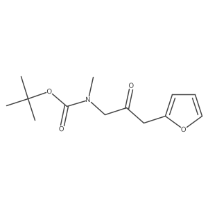 tert-butyl N-[3-(furan-2-yl)-2-oxopropyl]-N-methylcarbamate结构式