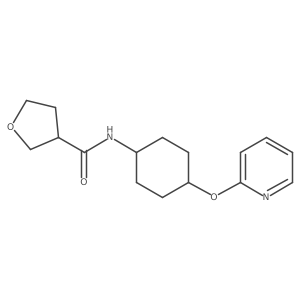 N-[(1r,4r)-4-(pyridin-2-yloxy)cyclohexyl]oxolane-3-carboxamide Structure