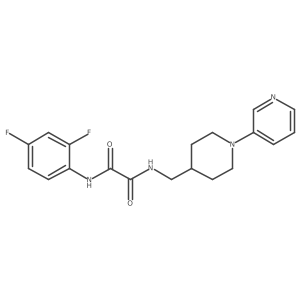 N1-(2,4-difluorophenyl)-N2-((1-(pyridin-3-yl)piperidin-4-yl)methyl)oxalamide结构式