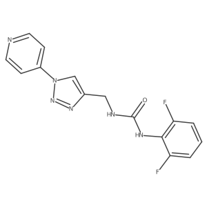 1-(2,6-difluorophenyl)-3-((1-(pyridin-4-yl)-1H-1,2,3-triazol-4-yl)methyl)urea结构式