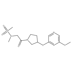 N-(2-(3-((6-methoxypyrazin-2-yl)oxy)pyrrolidin-1-yl)-2-oxoethyl)-N-methylmethanesulfonamide Structure