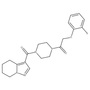 2-(2-Fluorophenoxy)-1-(4-(4,5,6,7-tetrahydropyrazolo[1,5-a]pyridine-3-carbonyl)piperazin-1-yl)ethanone Structure