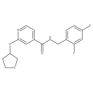 N-(2,4-difluorobenzyl)-2-((tetrahydrothiophen-3-yl)oxy)isonicotinamide Structure