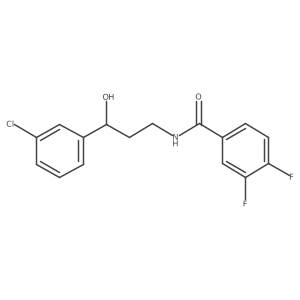 N-[3-(3-chlorophenyl)-3-hydroxypropyl]-3,4-difluorobenzamide结构式