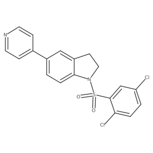 1-((2,5-Dichlorophenyl)sulfonyl)-5-(pyridin-4-yl)indoline Structure