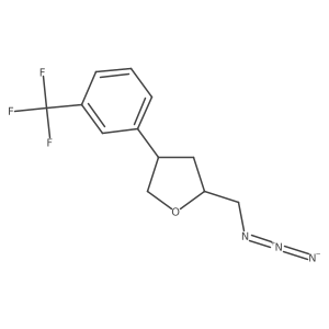 (2S,4R)-2-(azidomethyl)-4-[3-(trifluoromethyl)phenyl]oxolane Structure