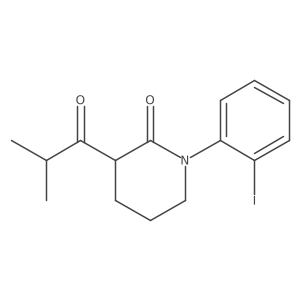 1-(2-Iodophenyl)-3-(2-methylpropanoyl)piperidin-2-one结构式