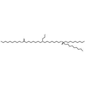 Nonyl 8-((7-((bis(octyloxy)phosphoryl)oxy)heptyl)(2-hydroxyethyl)amino)octanoate Structure