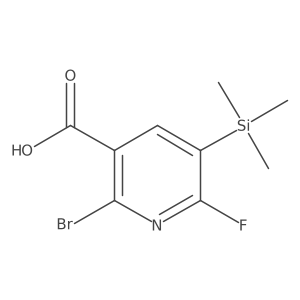2-Bromo-6-fluoro-5-(trimethylsilyl)pyridine-3-carboxylic acid Structure