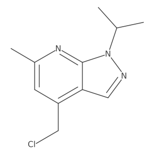 4-(chloromethyl)-1-isopropyl-6-methyl-1H-pyrazolo[3,4-b]pyridine Structure
