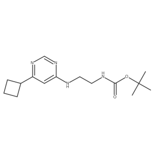 tert-butyl N-{2-[(6-cyclobutylpyrimidin-4-yl)amino]ethyl}carbamate Structure