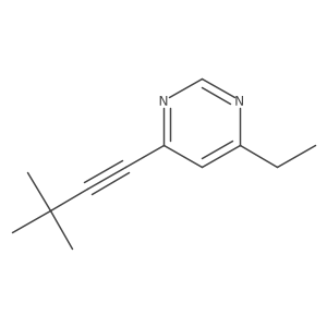 4-(3,3-Dimethylbut-1-yn-1-yl)-6-ethylpyrimidine Structure