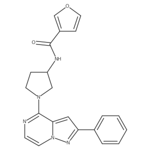 N-(1-{2-Phenylpyrazolo[1,5-A]pyrazin-4-YL}pyrrolidin-3-YL)furan-3-carboxamide Structure