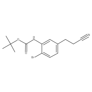 tert-butyl N-[2-bromo-5-(2-cyanoethyl)phenyl]carbamate Structure